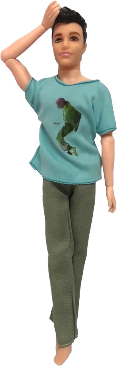 Isa's Friends® Poppenkleertjes - 5 Outfits voor Mannen poppen - Geschikt voor o.a Barbie - Setje 'Jesse' — afbeelding 2