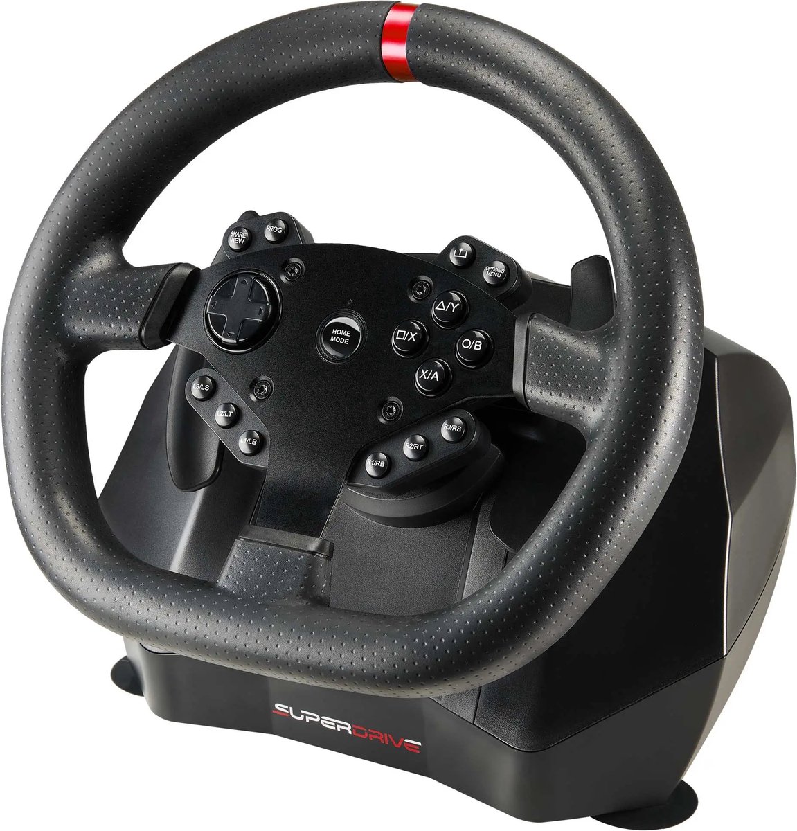 Subsonic Gaming Stuurwiel - Superdrive GS950-X Stuurwiel - Losse Pedalen en Pook - PS4 -Xbox One - Xbox S/X - Zwart/Rood - SA5659
