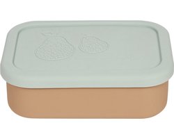 OYOY Yummy Brooddoos/Lunch box met indeling S - Green/Camel
