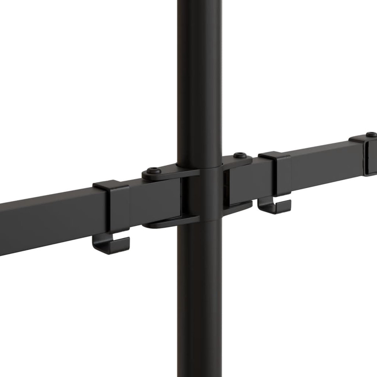 Support Double écran VidaXL - Bras Articulé Pour Moniteur, Noir, Acier, Fixation VESA