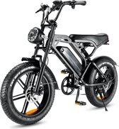 Kick&Move - V20 Pro - Fatbike – E-Fatbike – Elektrische Fiets – Elektrische Fatbike – 250W Vermogen – Shimano 7 Versnellingen – Zwart - met voetsteun achter