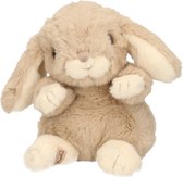 Bukowski pluche konijn knuffeldier - beige - zittend - 15 cm - Luxe kwaliteit knuffels