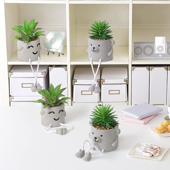 Toynk Disney Lilo & Stitch ananas 15,5 cm keramische plantenbak met kunstmatige vetplant | Leuke bloempot, faux kamerplanten