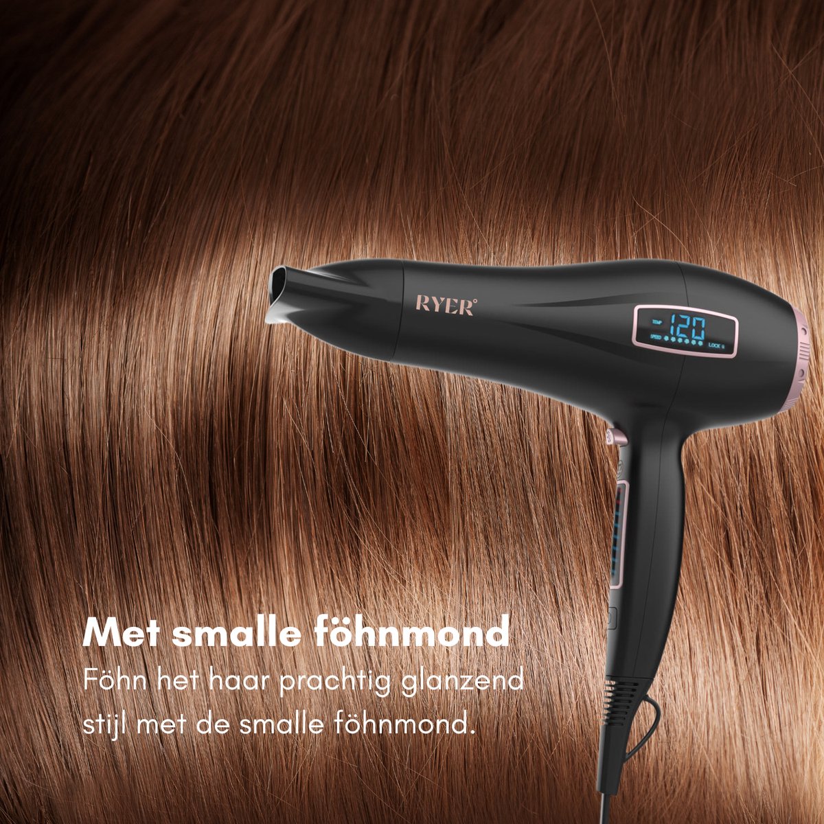 RYER Haardroger PRO met LED Display en 8 Standen - afbeelding 3