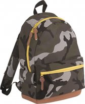 Junior camouflage schooltas rugtas/rugzak 42 cm - 16 liter  A4-formaat - Schooltas - Laptoptas/boekentas zwart