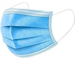 100x beschermende mondkapjes - blauw - niet medisch - beschermmaskers / stofmaskers