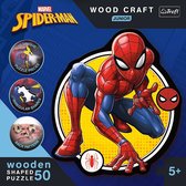 Trefl - Puzzles - "Wood Craft Junior" - Spiderman Power / Disney Marvel Spiderman_FSC Mix 70%