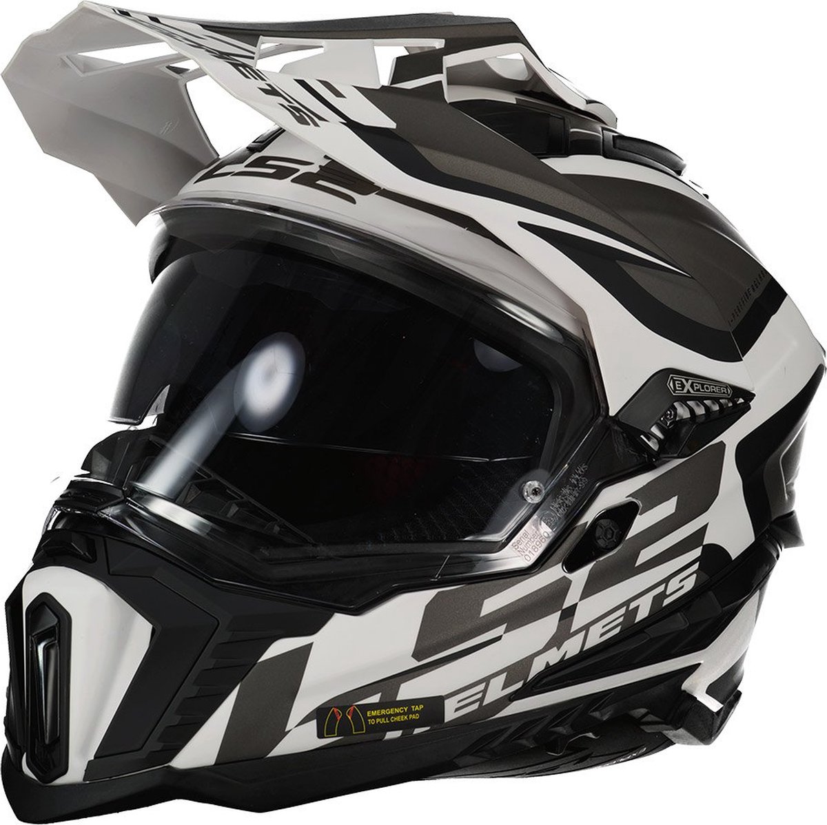 LS2 Helm Explorer Alter MX701 mat zwart / geel maat XS
