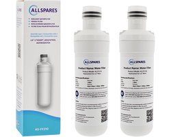 AllSpares Waterfilter (2x) voor koelkast geschikt voor LG LT1000P - AGF80300704 - ADQ74793501