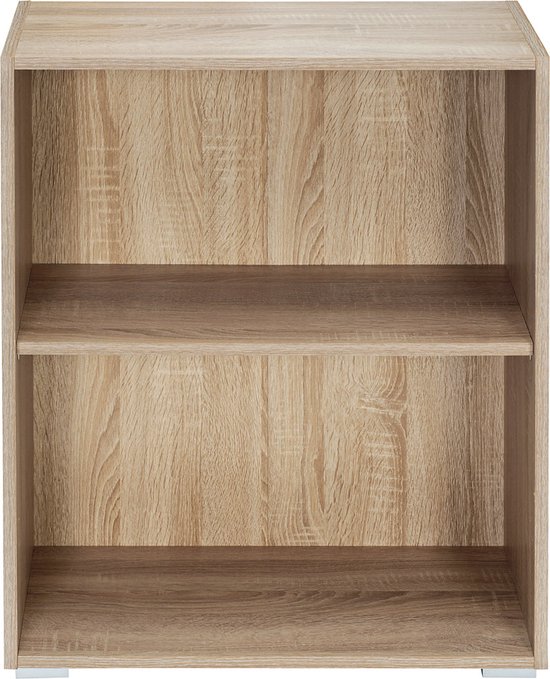 Casaria Boekenkast Set van 2 – 2 Verstelbare Planken - 77x60x28cm Eik