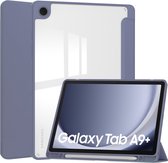 Case2go - Tablet hoes geschikt voor Samsung Galaxy Tab A9 Plus (2023) - Acrylic Trifold case met Pencil houder - Paars
