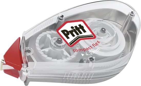 Pritt Compact Roller Flex 2e 1/2 prijs | 4,2 mm x 10 m Blistercard | Kantoor & School Correctieroller. - Pritt