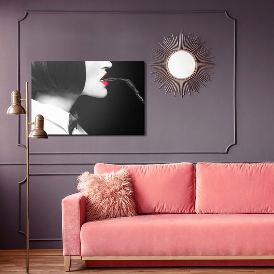 Painting King - Tableau sur toile Femme au mousquet - 40 x 30 cm