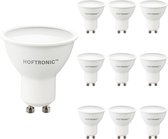 HOFTRONIC - Voordeelverpakking 10X GU10 LED Spots - 7,5 Watt 700lm - Vervangt 55 Watt - 6500K Daglicht wit licht - LED Reflector - GU10 LED lamp