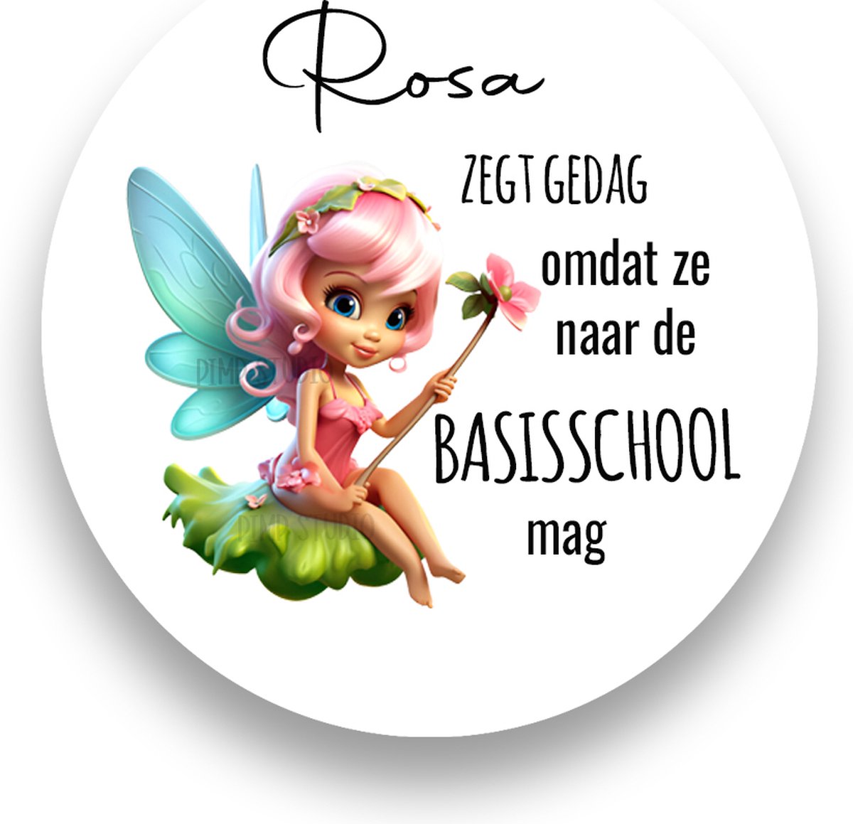 Traktatiestickers Afscheid Kleuterschool- begin Basisschool - Elfje- Sluitsticker | Wensetiket - Cadeausticker - Kinder Traktatie -Traktatiestickers Pimp Studio