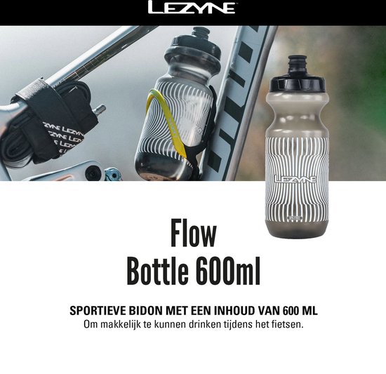 LEZYNE FLOW BOTTLE 600ML SMOKE GREY — afbeelding 2