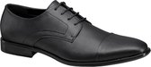 Venice Heren Zwarte geklede veterschoen - Maat 42