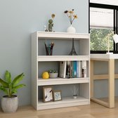 The Living Store Boekenkast - Massief grenenhout - Wit - 100 x 30 x 103 cm - Inclusief montagematerialen