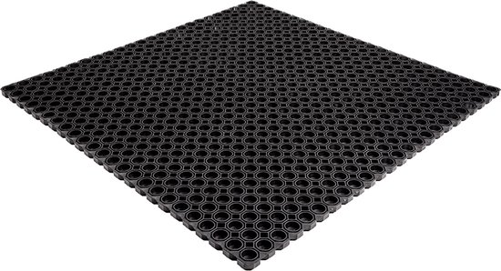 Foto: Rubber ringmat met gesloten bodem heavy duty 100x100x2 2cm extra zwaar