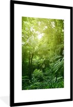 Fotolijst incl. Poster - Jungle - Planten - Bladeren - Jongens - Meisjes - Kinderen - 80x120 cm - Posterlijst