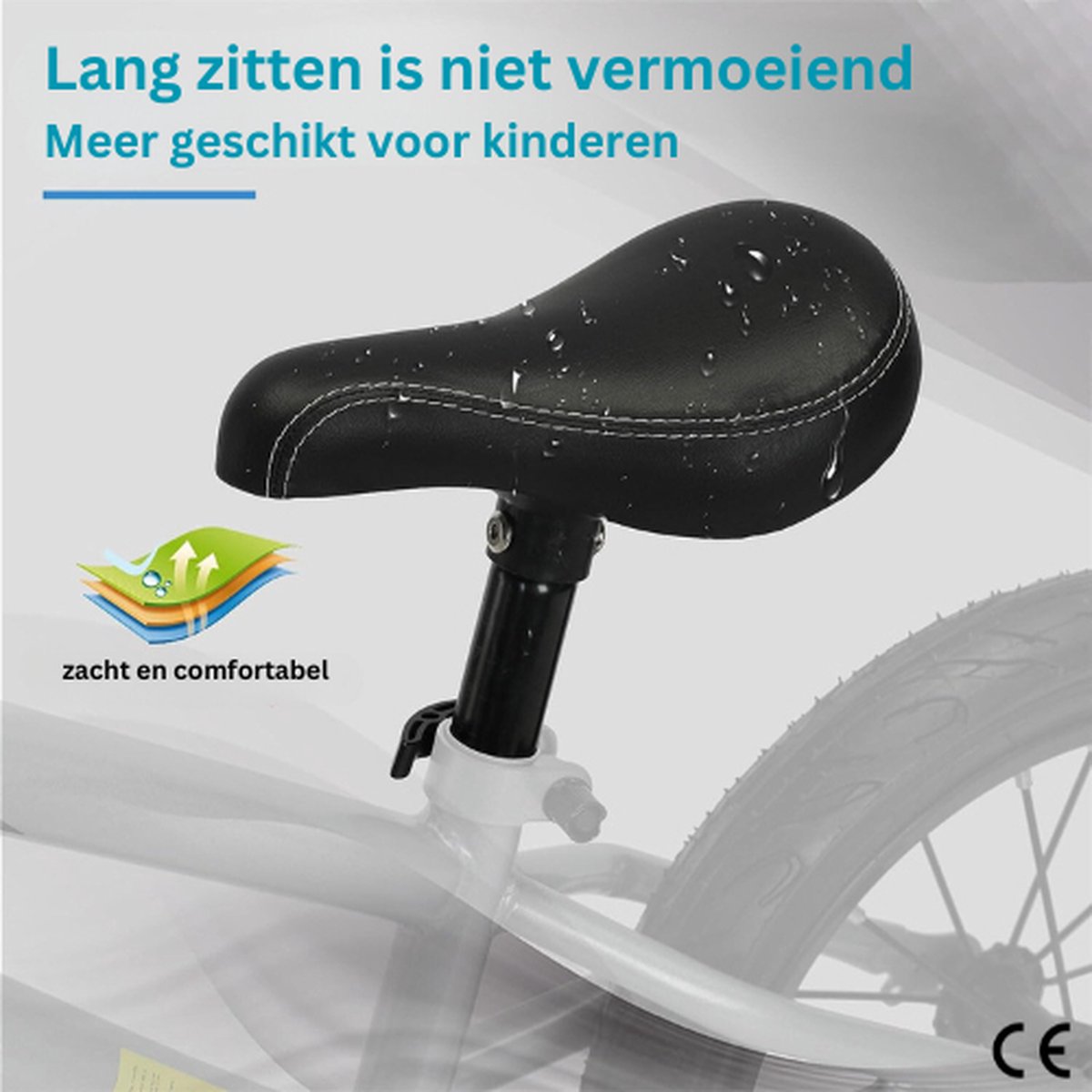 I BUY IT 16 inch kinderloopfiets voor jongens en meisjes van 4, 5, 6, 7 jaar, verstelbare kinderloopfiets met rem & standaard, kinderloopfiets zonder pedalen met luchtbanden & voetsteun (Blauw