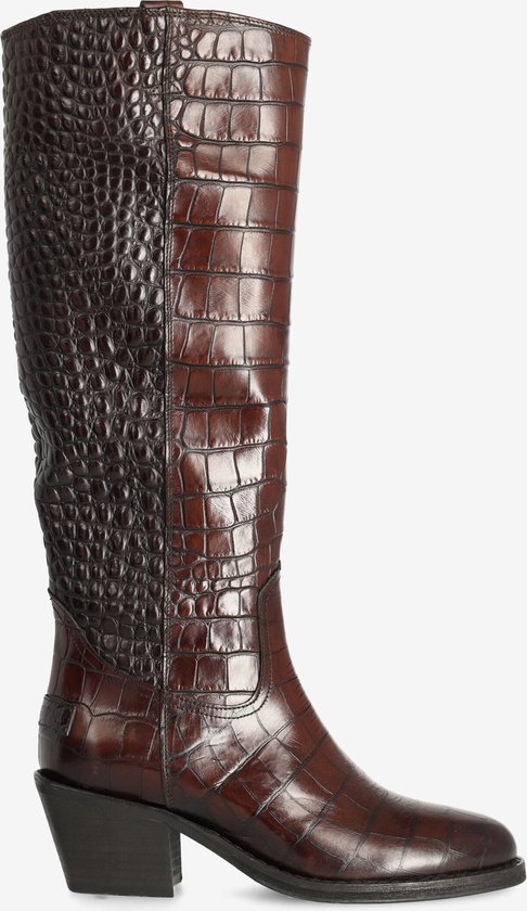 Shabbies Amsterdam Hoge Laars Juul Donkerbruin Maat 37 Dames