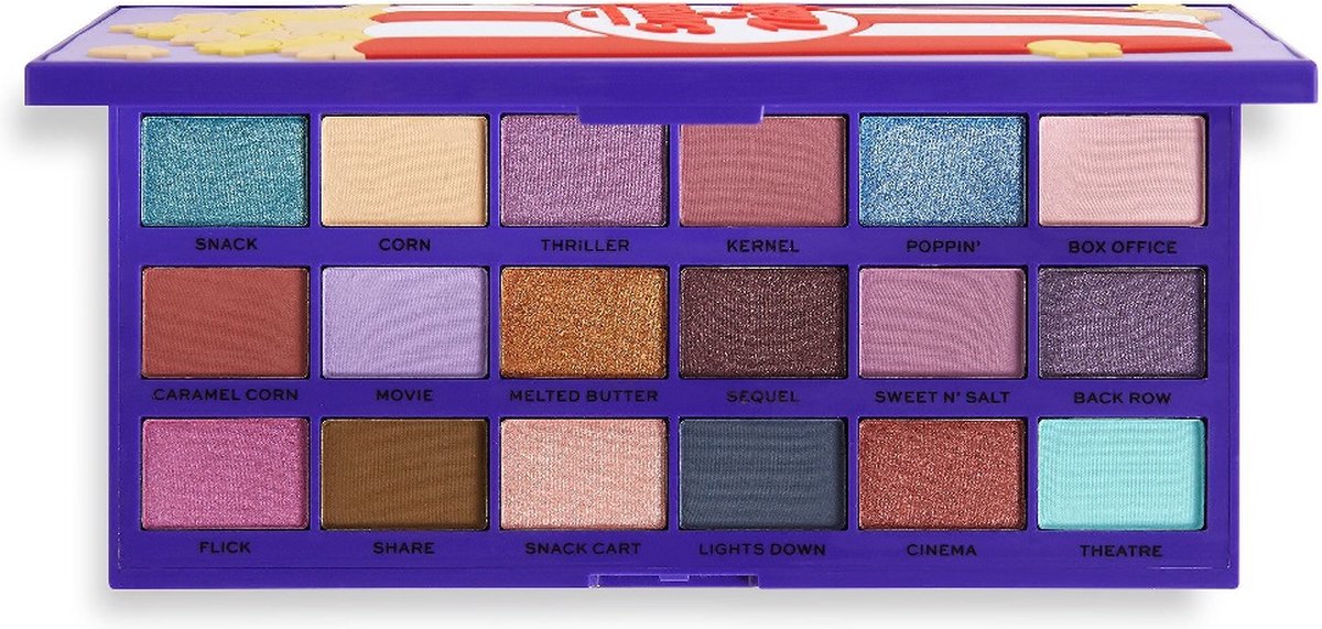 Makeup Revolution I Heart Revolution Popcorn Palette - Bevat 18 Kleuren Oogschaduw