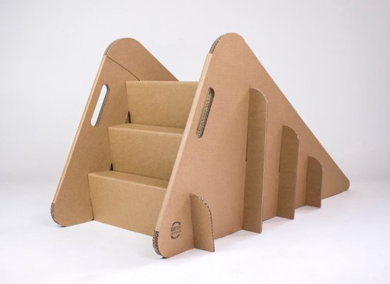 Peuter Glijbaan - Kartonnen speelgoed - 100% recyclebaar - 115x49x53 cm - Helemaal te versieren met verf - Cadeau van Duurzaam Karton - KarTent