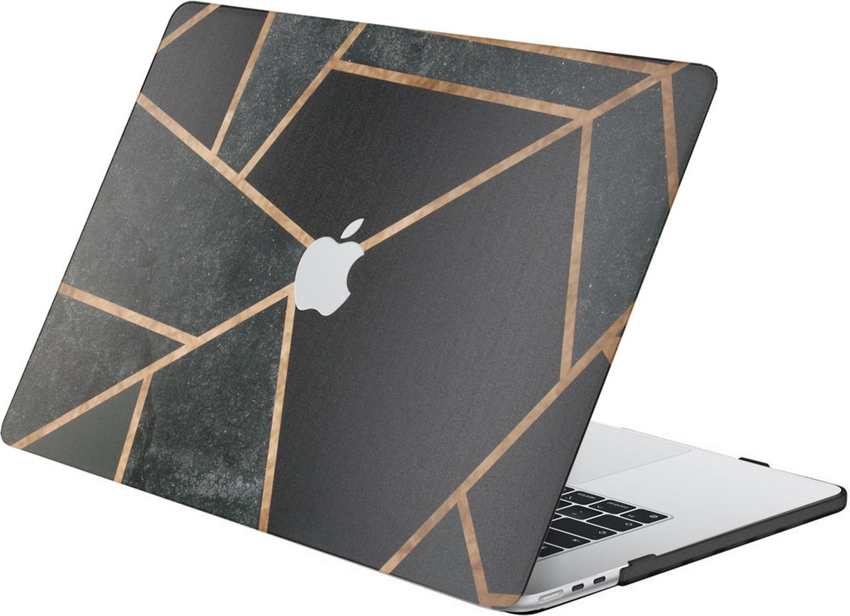 iMoshion Design Laptop Cover Geschikt voor de MacBook Air 15 inch (2023) - A2941 - Black Graphic