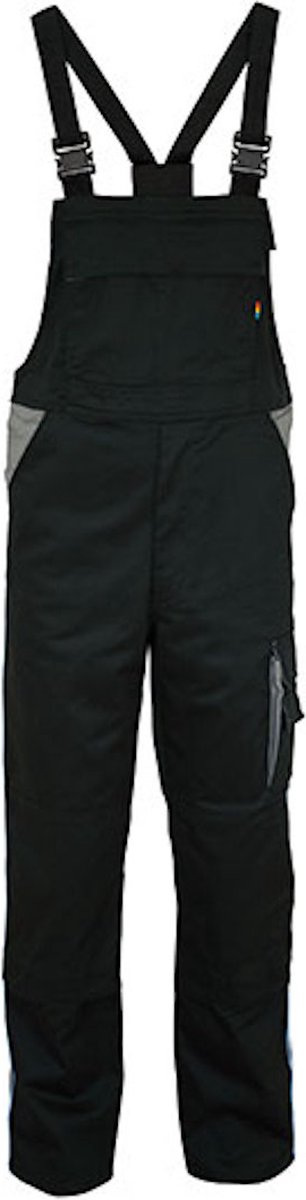 Carson Workwear 'Contrast Bib Pants' Tuinbroek/Overall Black - 110