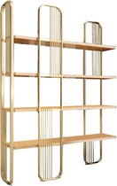 Boekenkast Geel Melamine Gecoate Deeltjesbord - Afmetingen 125x28x180cm - Perfect voor Elke Woonruimte