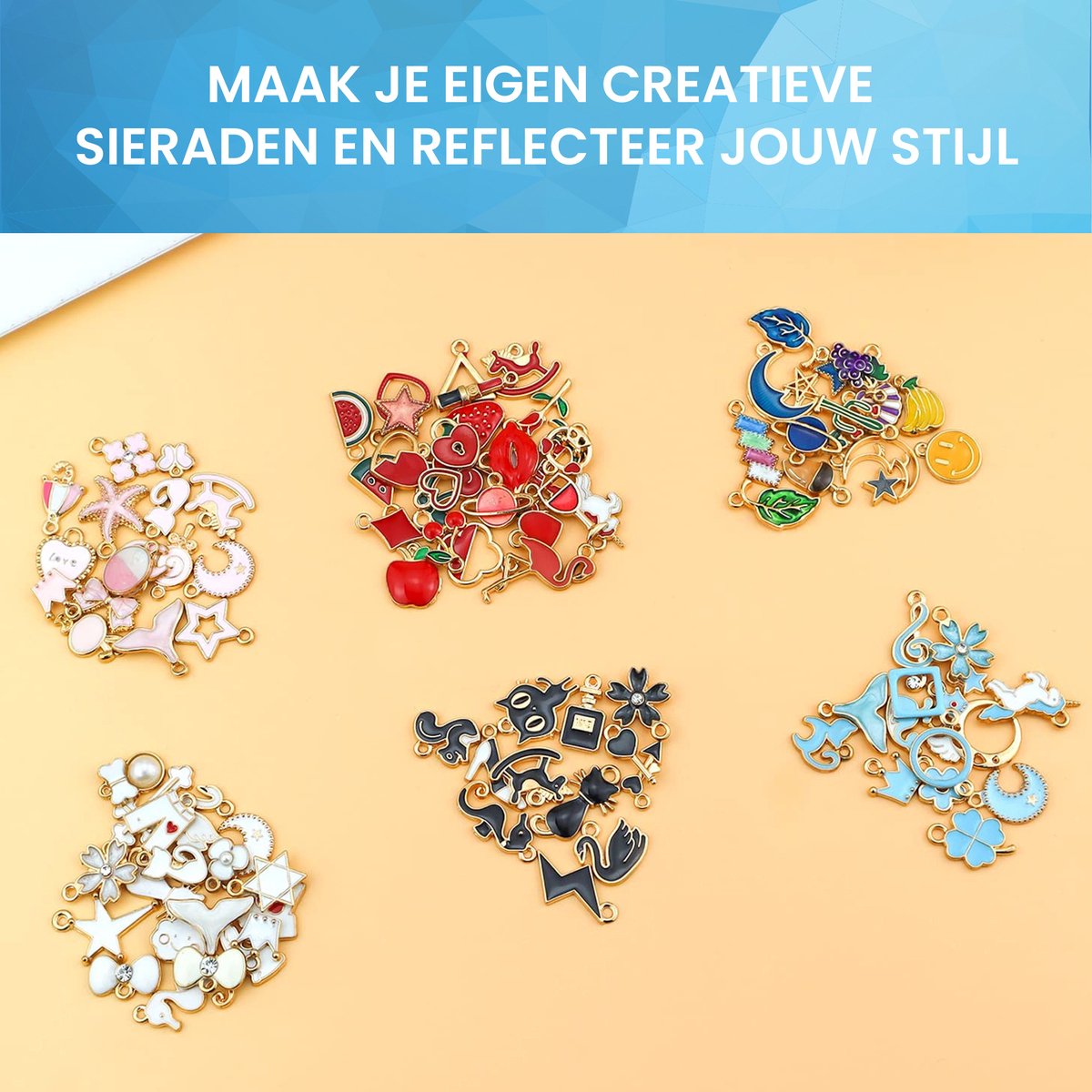 YONO Bedels voor Sieraden Maken - Armband - Ketting - Oorbellen - Set van 100 - Goud — afbeelding 4