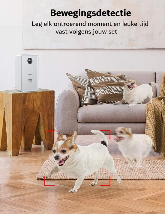 Beveiligingscamera - Huisdier Camera - Babyfoon - Honden Camera - Pet Cam - 1080p Full HD - Wifi - Bluetooth - 2-weg Audio - Nachtmodus - Bewegingsregistratie - Blaf Waarschuwing - Lekkernij Uitgave - Met App - Huisbeveiliging — afbeelding 4