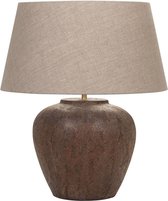 Lampe de table en céramique Midi Tom | 1 lumière | marron | céramique/tissu | Ø 35 cm | 53 cm de haut | classique / rural / design attrayant