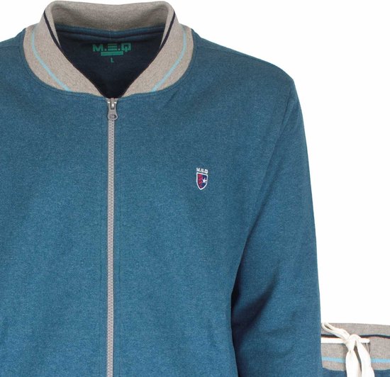 MEHSH1301A Survêtement homme MEQ - 60% coton recyclé - Blauw Mélange. - Tailles : L
