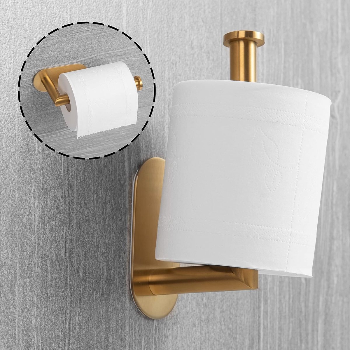 HITSLAM Porte Rouleau Papier Toilette Noir, Support Papier Toilette Mural  pour Salle de Bain, Acier Inoxydable SUS 304, Derouleur Papier Toilette WC  (Noir Mat) : : Bricolage