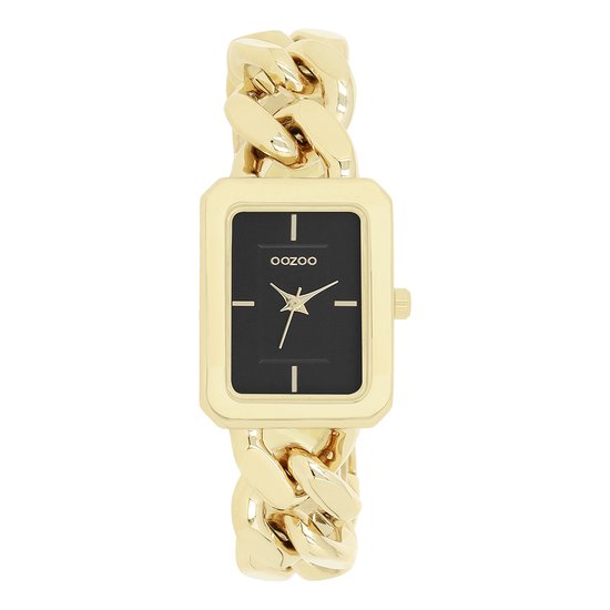 OOZOO Timepieces - Goudkleurige OOZOO horloge met goudkleurige schakelarmband - C11274