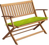 The Living Store Inklapbare houten tuinbank - 120 x 60 x 89 cm - Massief acaciahout met olieafwerking