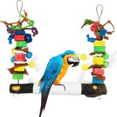 vogel Bird Parrot speelgoed, 4 stuks zitstokken vogels, grote papegaaienschommel, vogelschommel, zitstokken voor vogels, speelgoed, vogel, papegaai, schommel, speelgoed