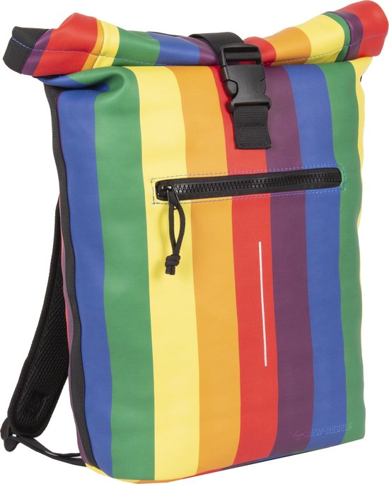 Foto: New rebels mart rolltop rugzak waterafstotend regenboog rainbow large ii rugtas