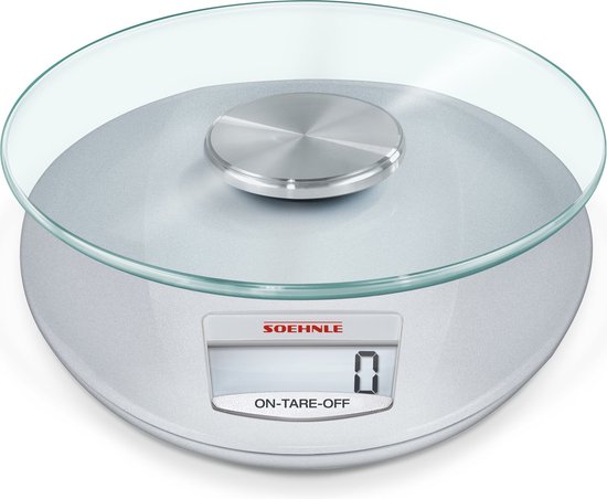 Soehnle keukenweegschaal Roma - digitaal - 1 gram nauwkeurig - tot 5 kg - zilver - Soehnle