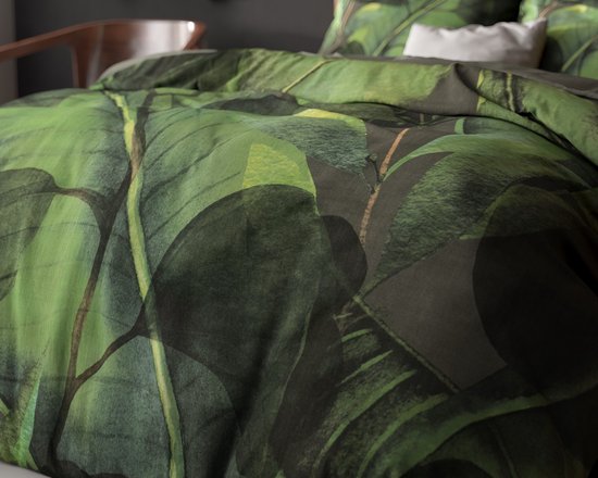 Sleeptime Wild Plants - Dekbedovertrekset - Lits-Jumeaux - 240x200/220 + 2 kussenslopen 60x70 - Groen