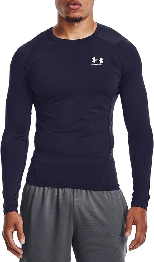 Foto: Under armour ua hg heatgear armour compressie long sleeve heren sportshirt blauw maat xxl
