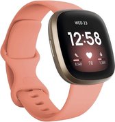 Shop4 Fitbit Versa 3 - Petit Siliconen Rose Foncé