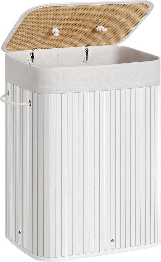 Wasmand gedeeld bamboe 100 L | SONGMICS