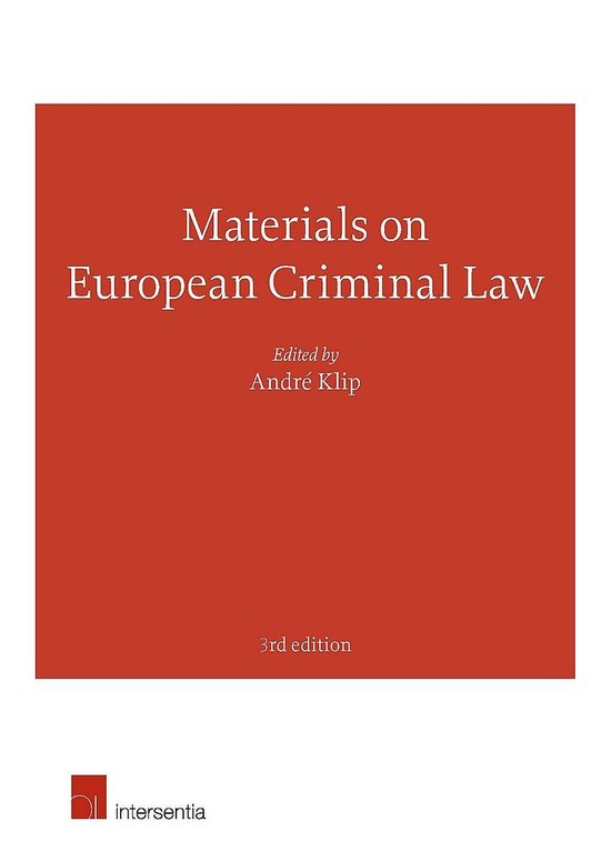 Materials on European Criminal Law - cover