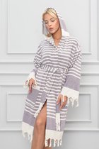Peignoir Hamam 100% Katoen - Badjas de Plage XL - Violet