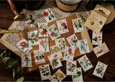 Bloemen en Planten Zegels Vintage - Planner Agenda Stickers - 45 Stuks - Botanisch - Natuurlijke Pracht - Scrapbook stickers - Bujo stickers - Stickers voor volwassenen en kinderen