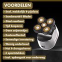 Sansbeauté scheerapparaat met 6 opzetstukken, ideaal voor nat en droog gebruik.
