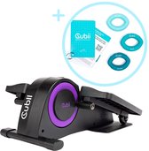 Cubii JR1, Bureaufiets Deskbike Paars + 3-delige Squishii Handtrainer set – 8 weerstandsniveaus - Beentrainer – Compacte Crosstrainer - Stoelfiets – Elliptische trainer- Handknijper